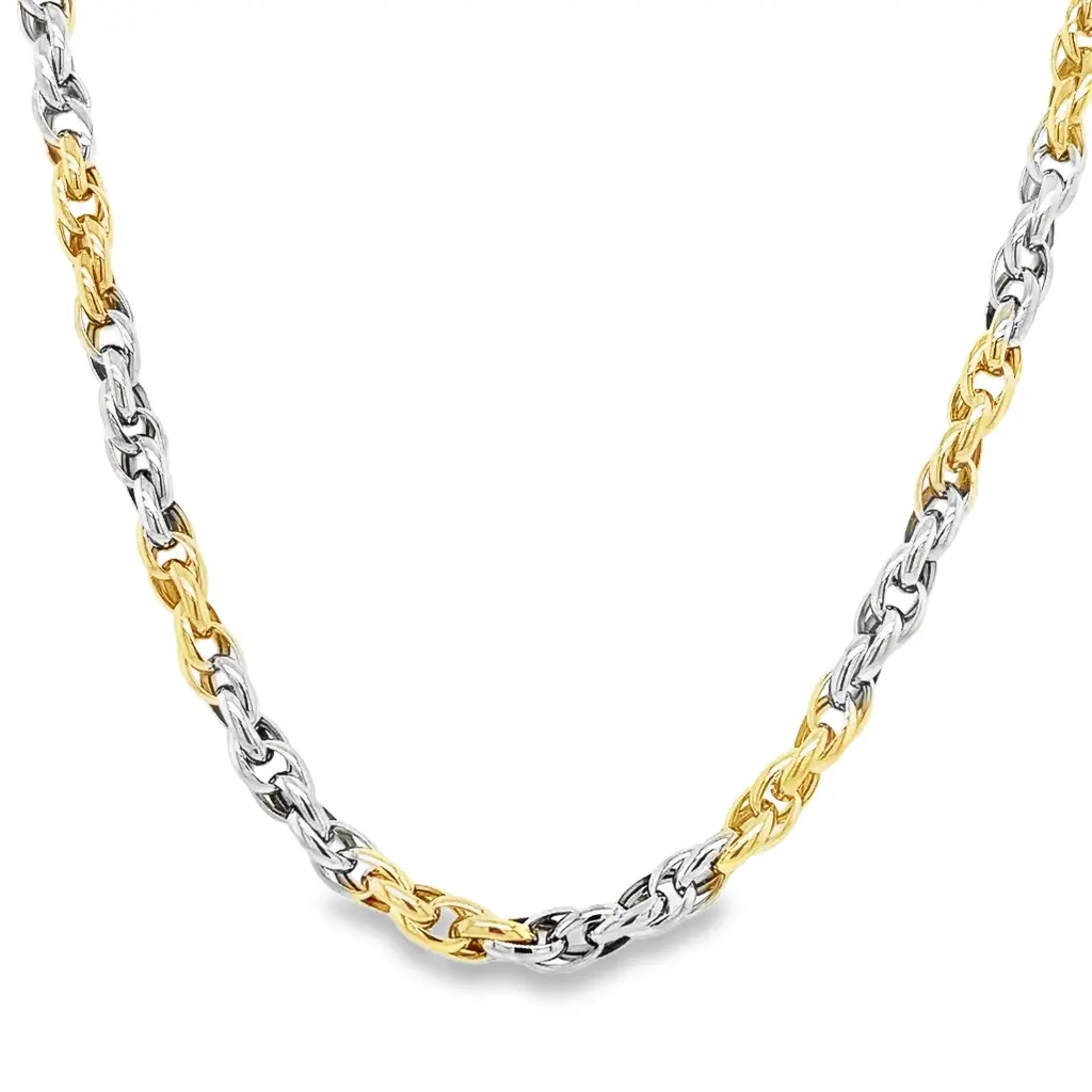 Bicolor gold necklace Fantasy Twisted