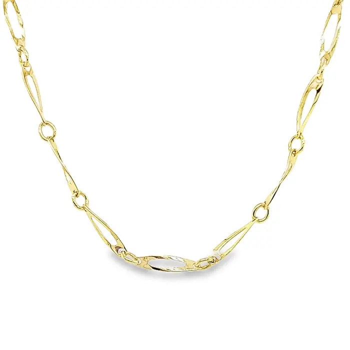 Geelgouden collier Fantasie