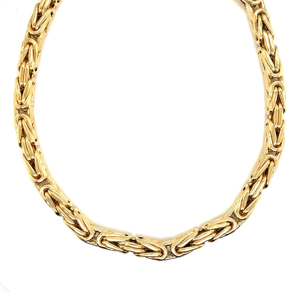 Geelgouden collier Koningsschakel 62cm