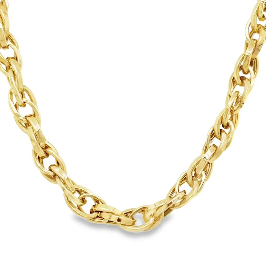 Yellow gold necklace Fantasy twisted