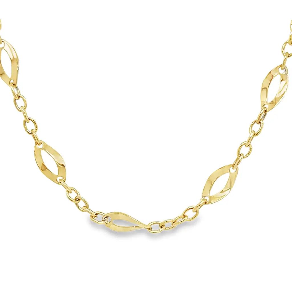 Geelgouden collier Fantasie