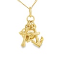 Yellow gold pendant Faith, Hope & Love Medium (size)