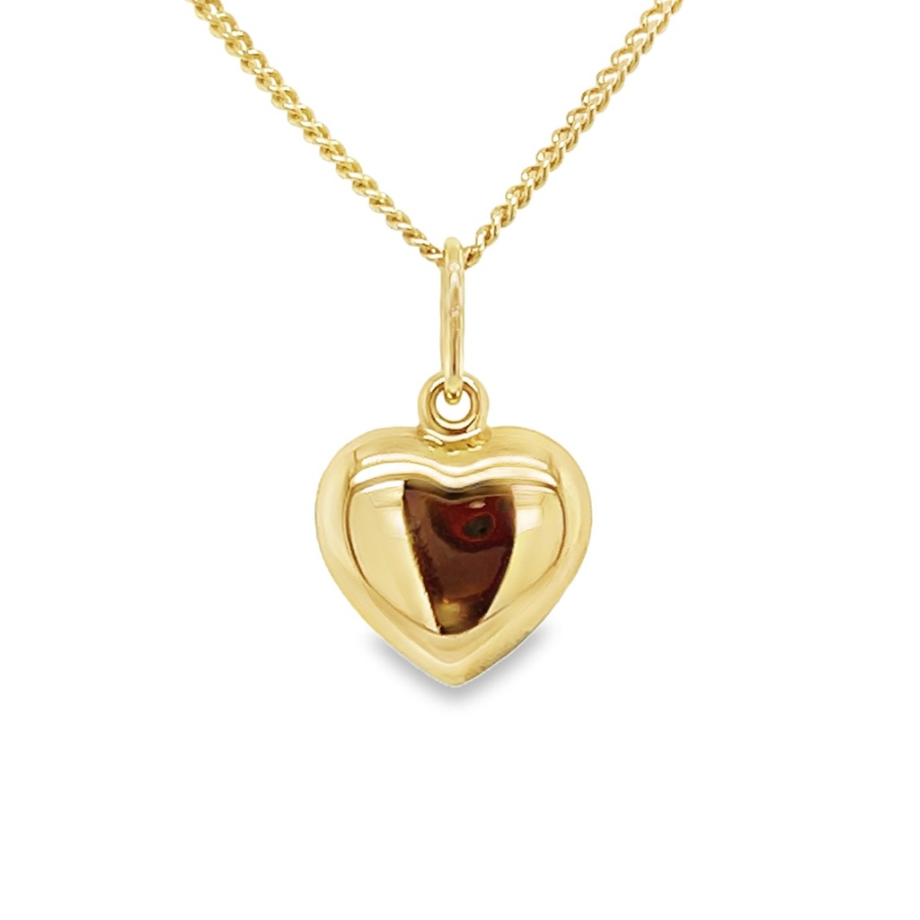 Geelgouden hanger Hart (bol) 8,6mm breed