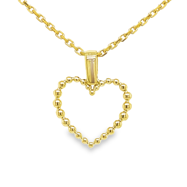 Yellow gold pendant Balls Heart