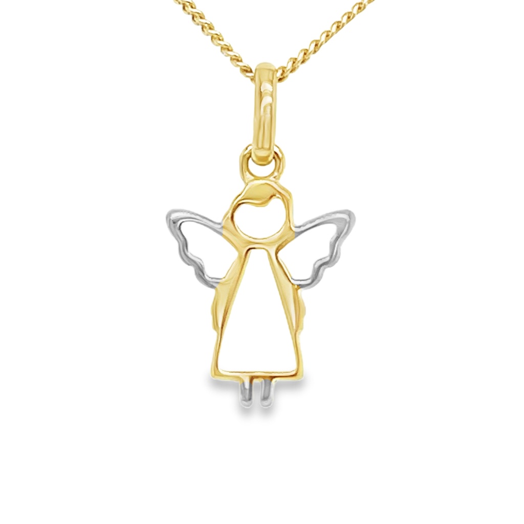 Bicolor gold pendant Angel