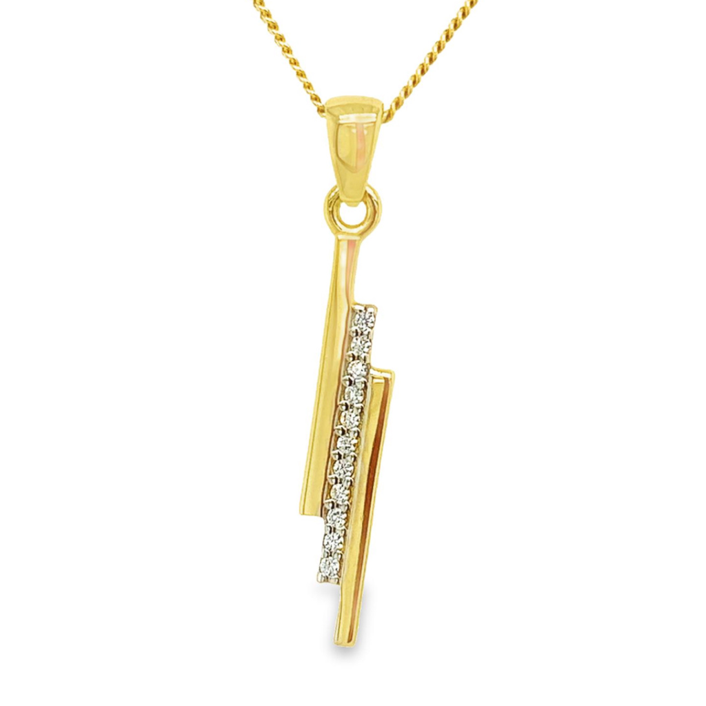 Yellow gold pendant with Zirconia