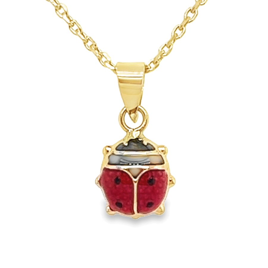 Yellow gold pendant Ladybug
