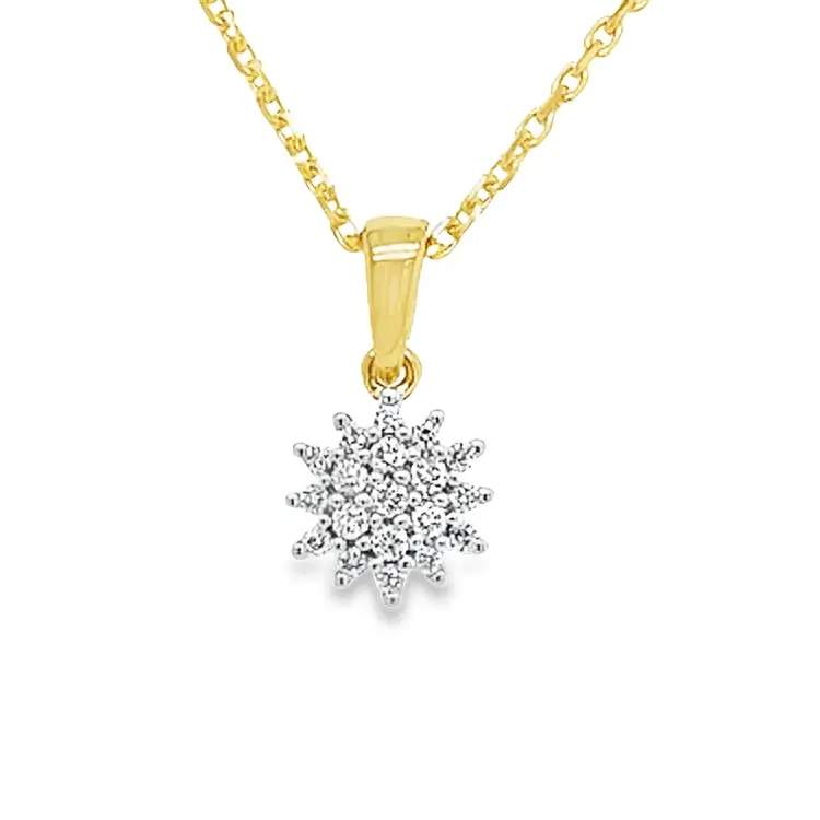 [GHE0970] Yellow gold pendant with 0.12 carat Diamond SI1, H