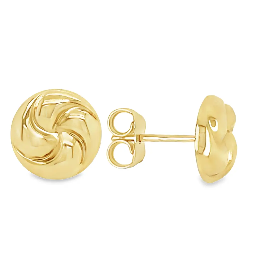 [GO0809] Yellow gold stud earrings Fantasy