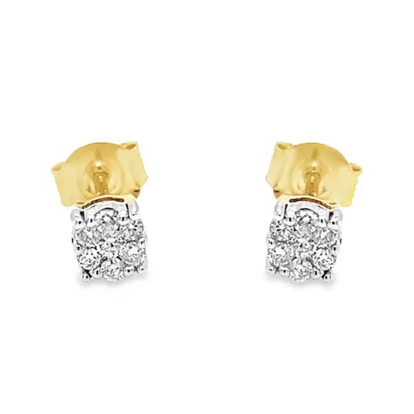 Yellow gold ear studs with Diamond 0.18 carats