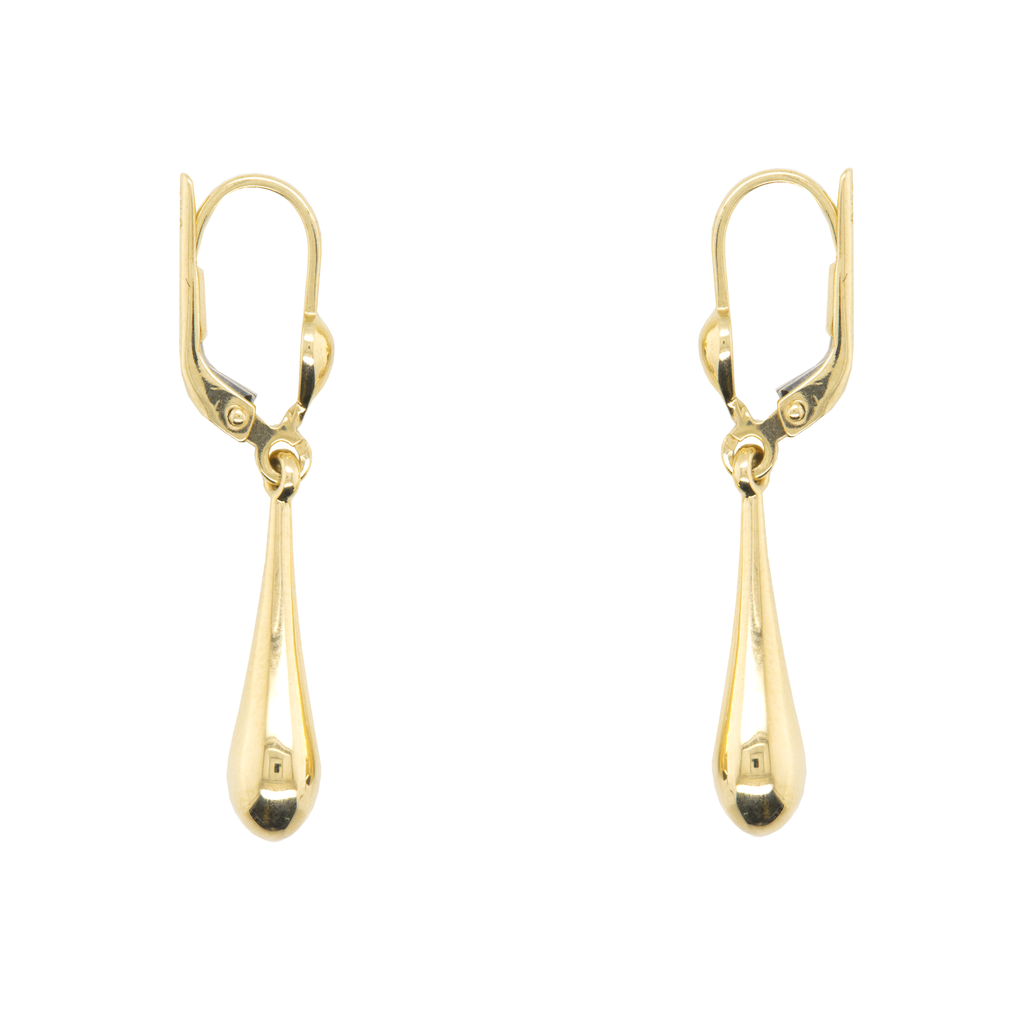 Yellow gold drop earrings