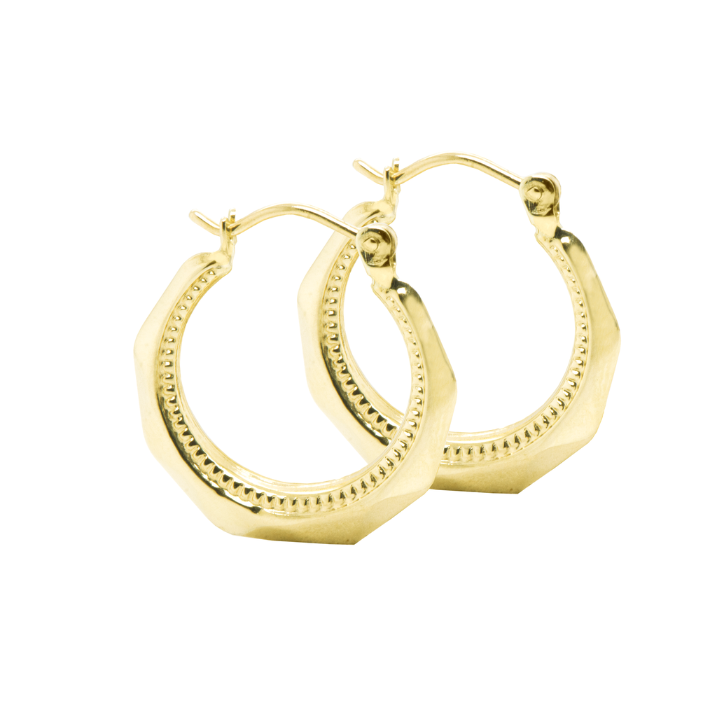 [GOR1016] Yellow gold skippers earrings Fantasy