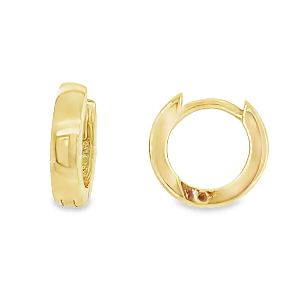 Yellow gold hoop earrings