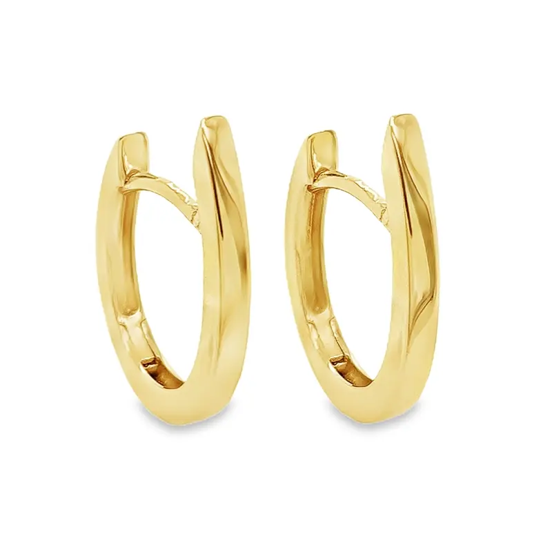 Yellow gold hoop earrings
