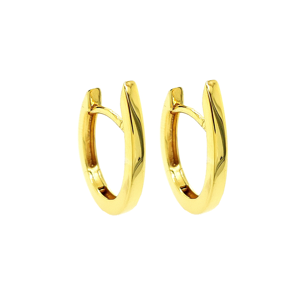 Yellow gold hoop earrings