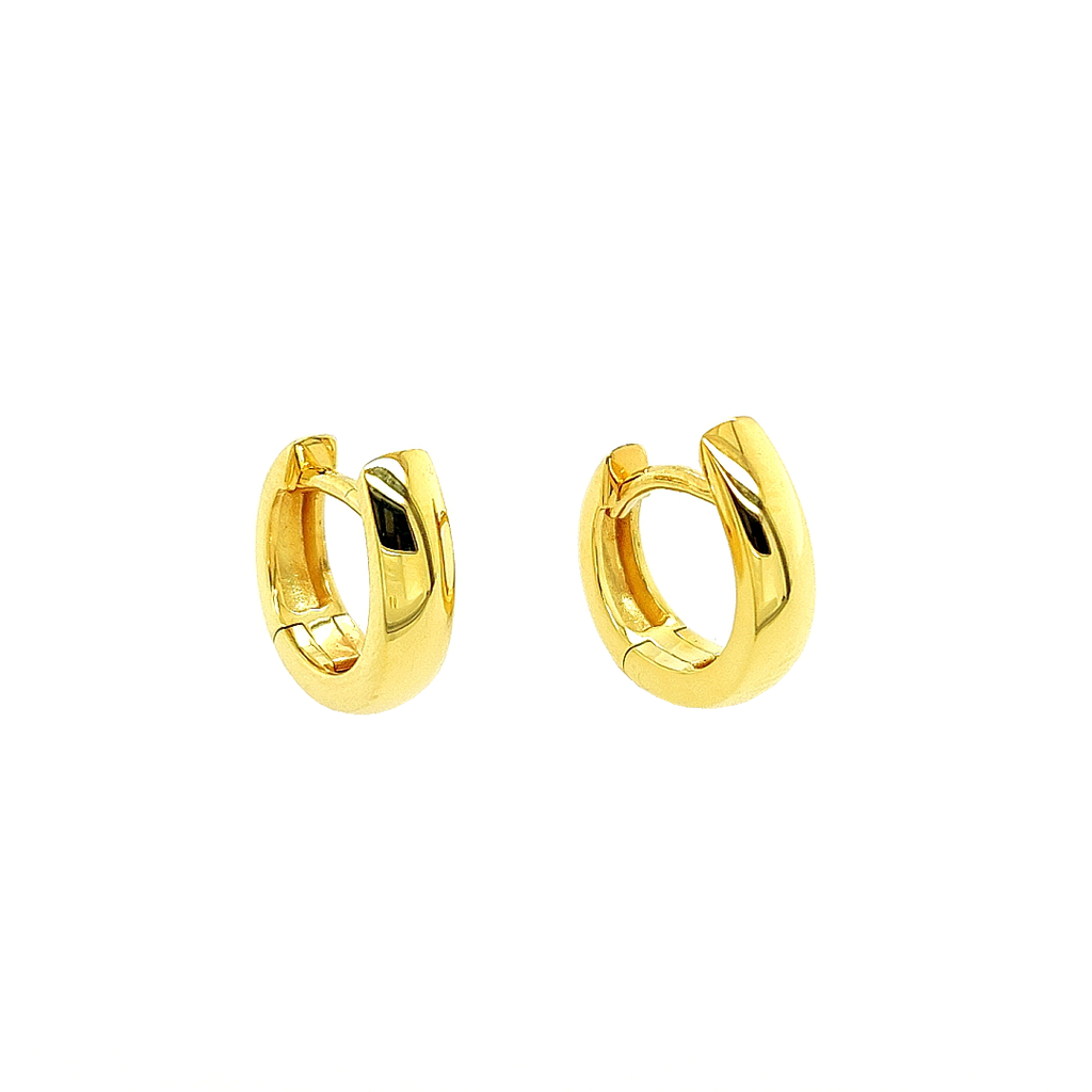 Yellow gold hoop earrings