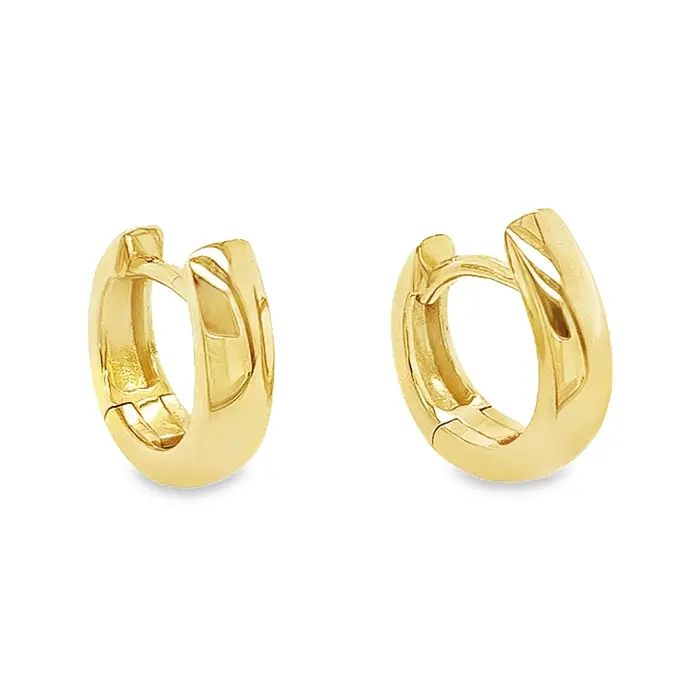 Yellow gold hoop earrings