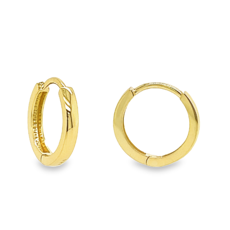 Yellow gold hoop earrings