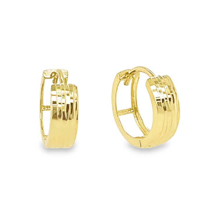 [GOR1106] Yellow gold earrings Fantasy