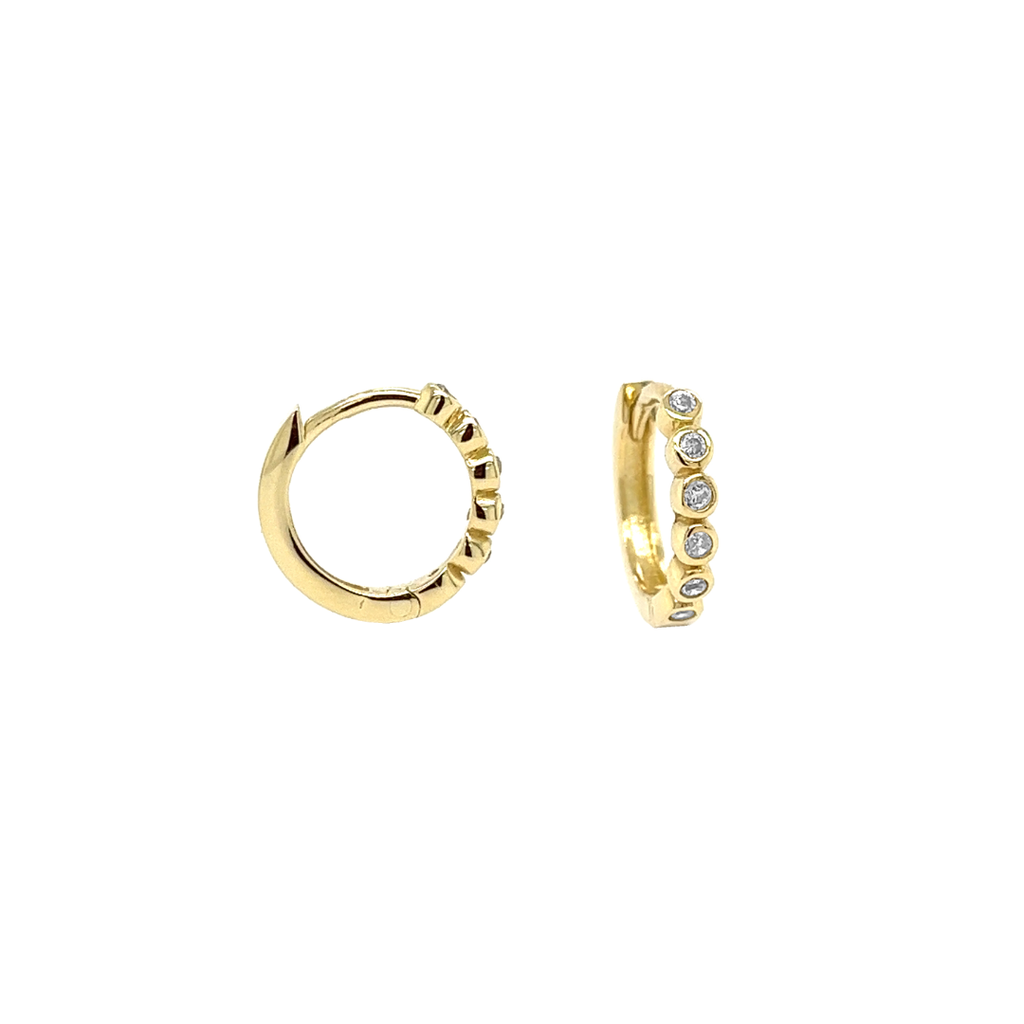 Yellow gold earrings with Zirconia stones