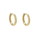 Yellow gold earrings Fantasy decorated 15 x 2.6mm