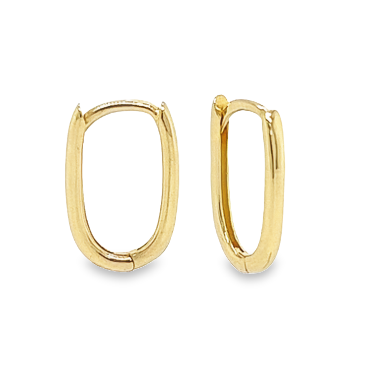 Yellow gold earrings elongated