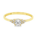 Yellow gold ring with Zirconia stones