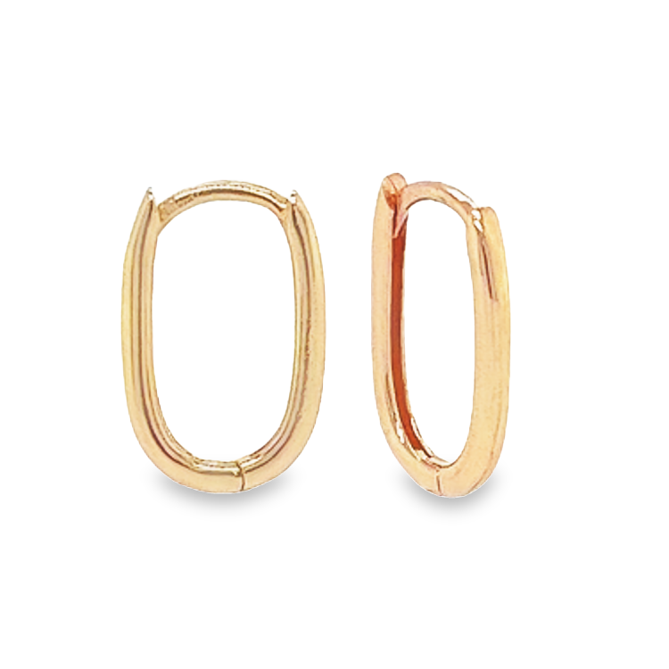 Rose gold earrings elongated