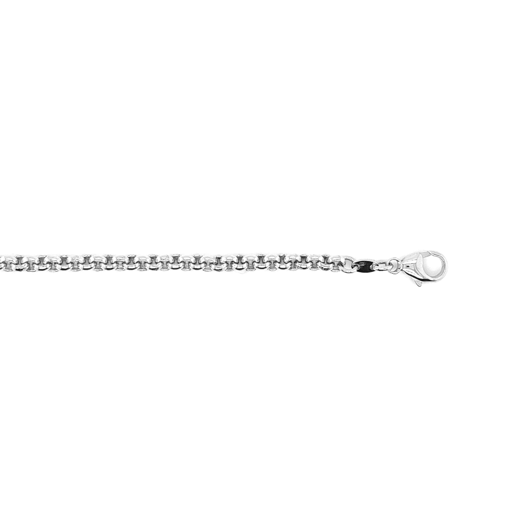 Witgouden armband Jasseron schakel 19,5cm