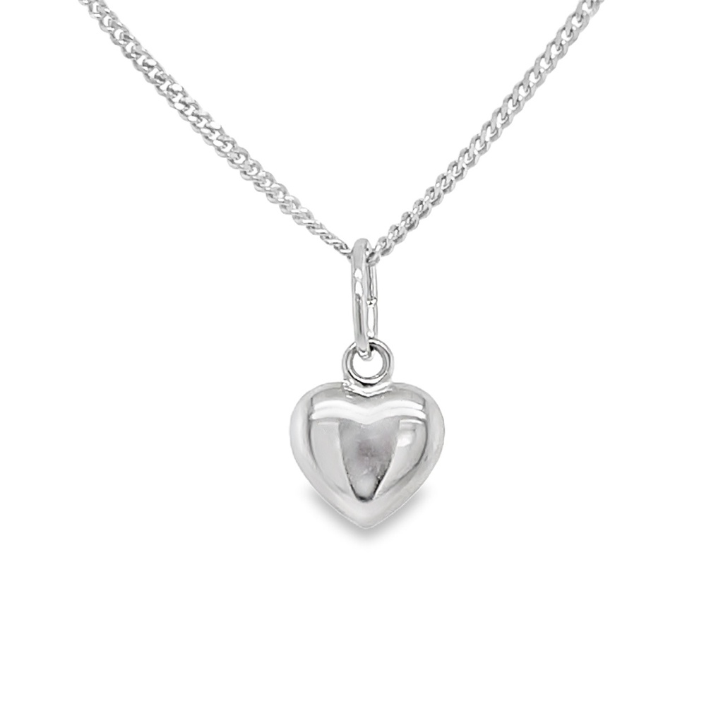 White gold pendant Heart (sphere) 6.5mm wide