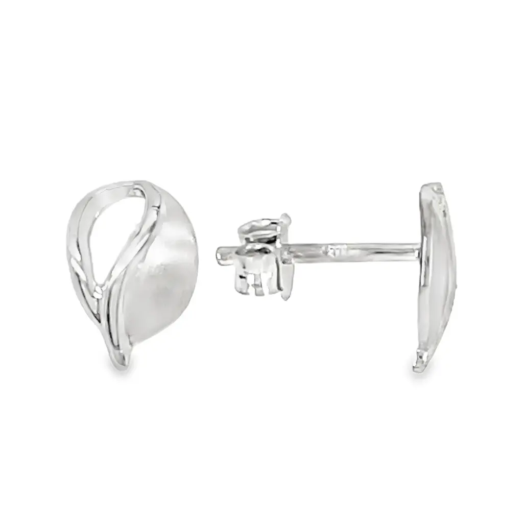 White gold stud earrings Fantasy
