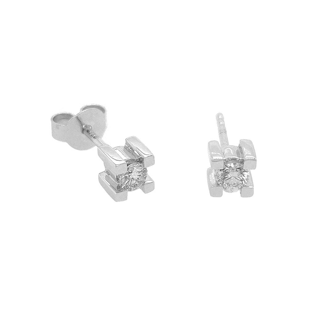 White gold ear studs with Diamond 0.25 carats