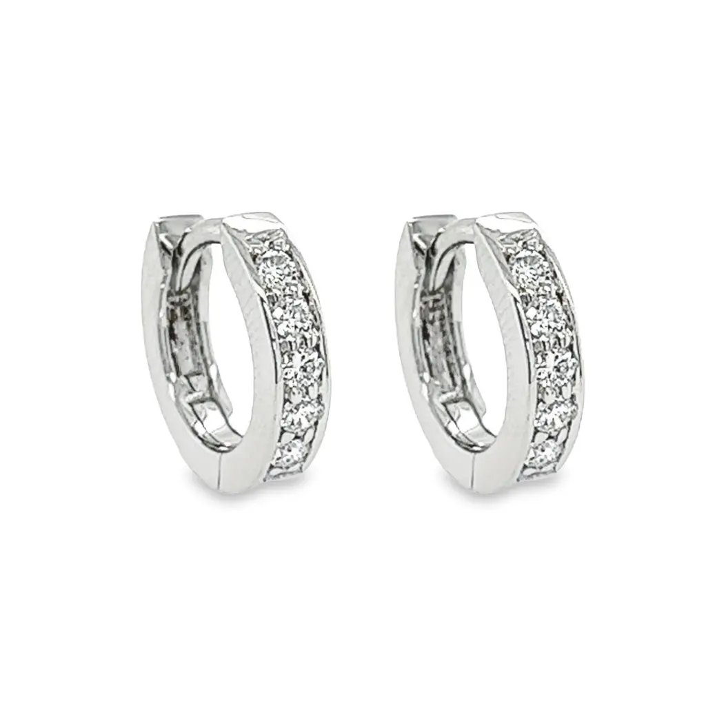 White Gold Clap Rings with Diamond 0.20 carats