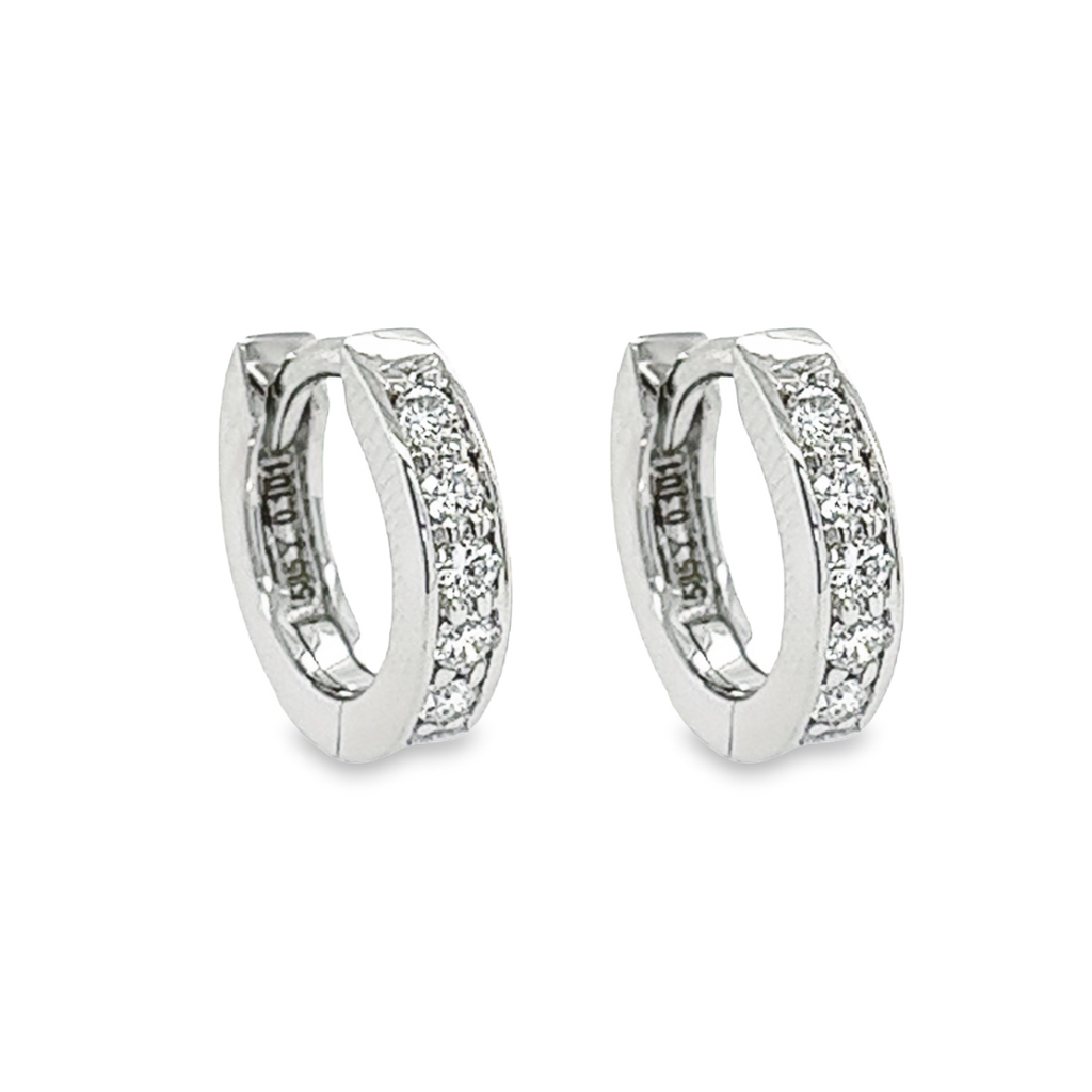 White Gold Clap Rings with Diamond 0.20 carats
