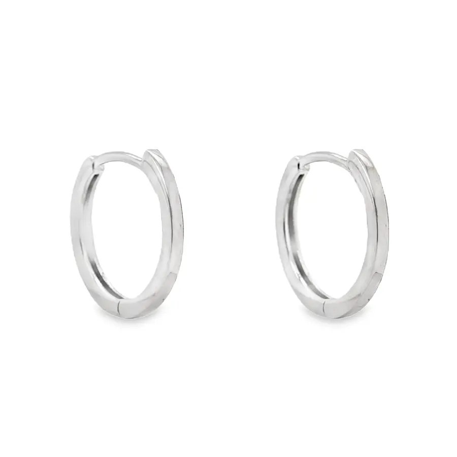 White gold earrings 13.5 x 1.4mm