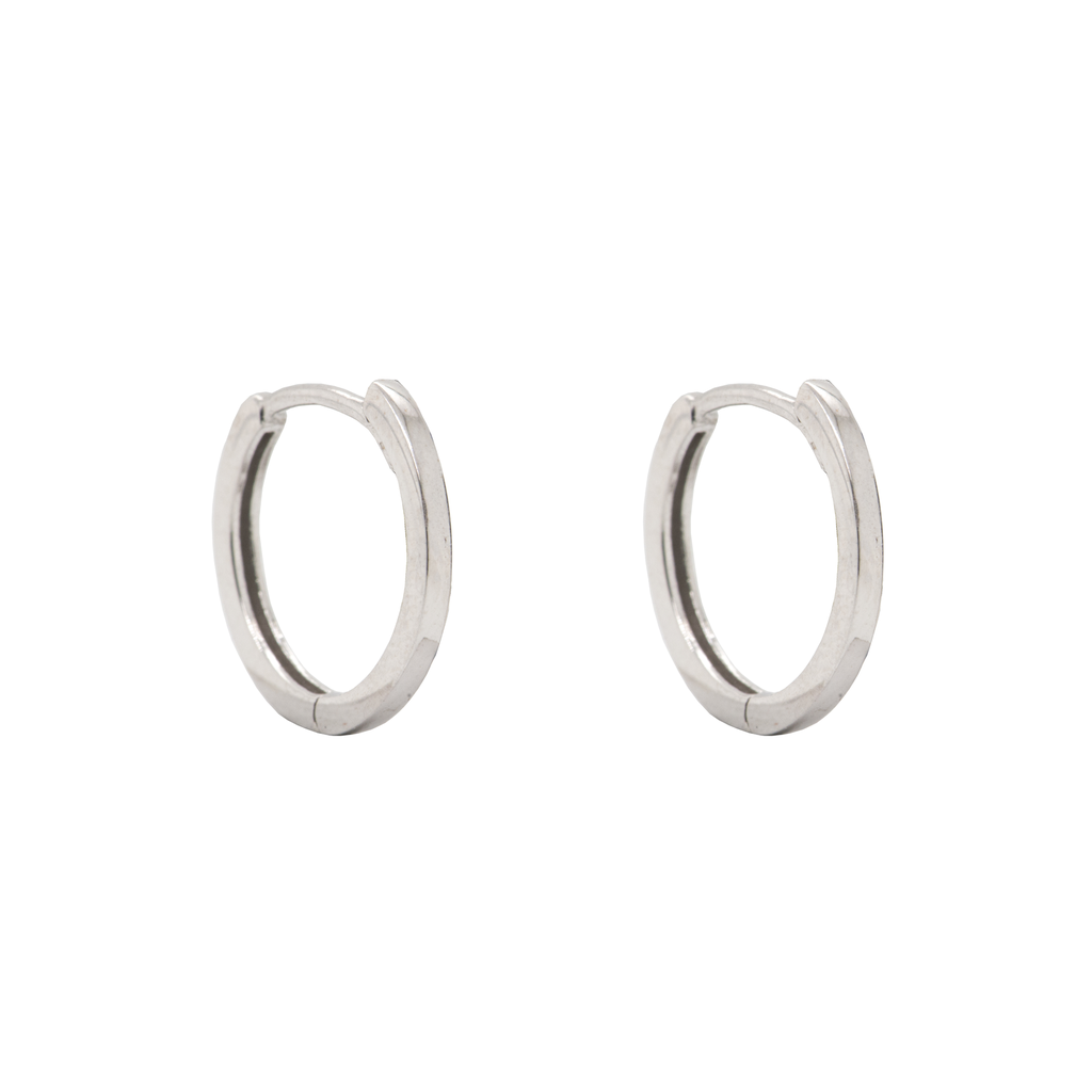 Witgouden oorringen 13,5 x 1,4mm