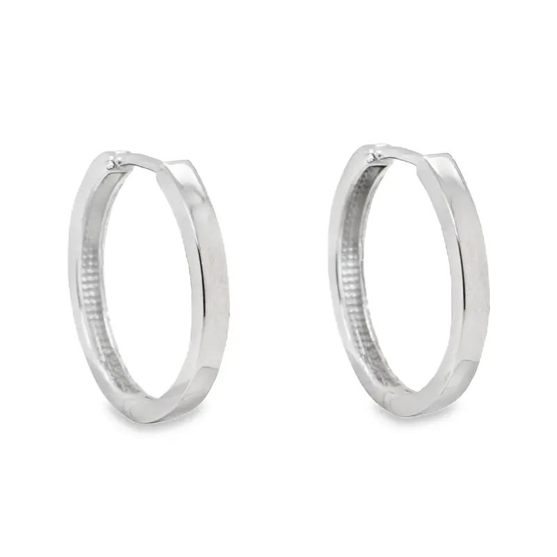 White gold earrings