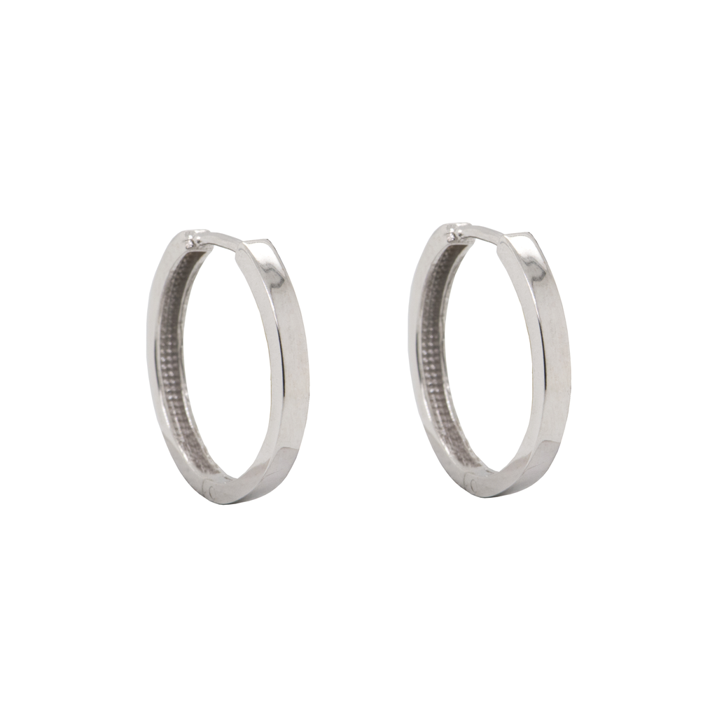 White gold earrings