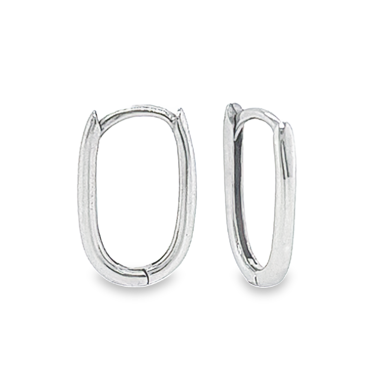 White gold earrings elongated