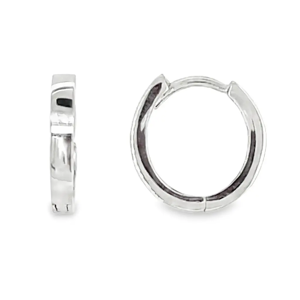 White gold earrings 11 x 1.9mm