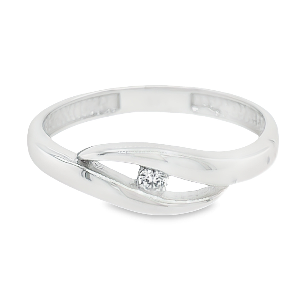 White gold ring Fantasy with Zirconia stone