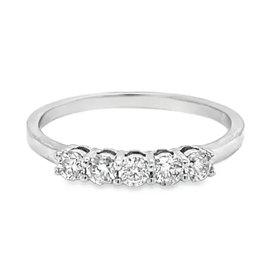 White gold alliance ring with brilliant 0.25ct SI/H