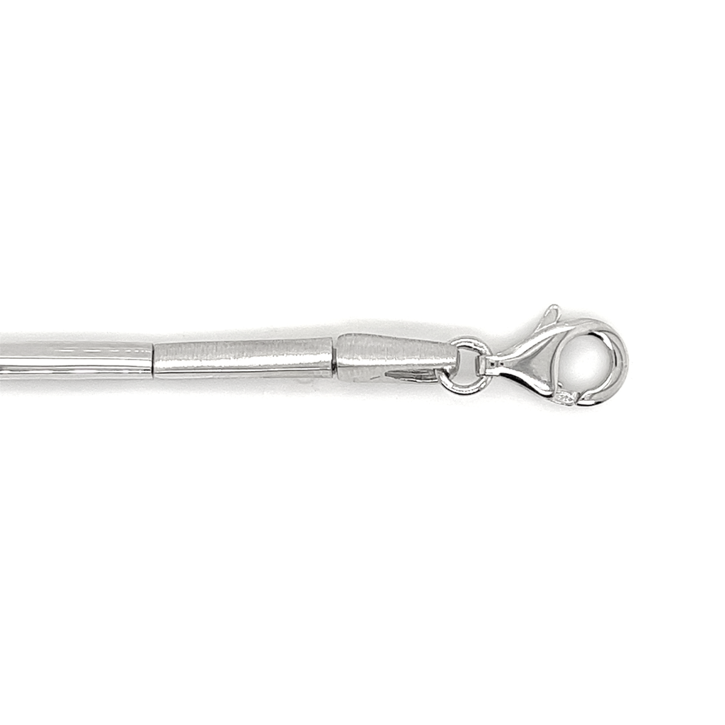 Silver matte/gloss link bracelet