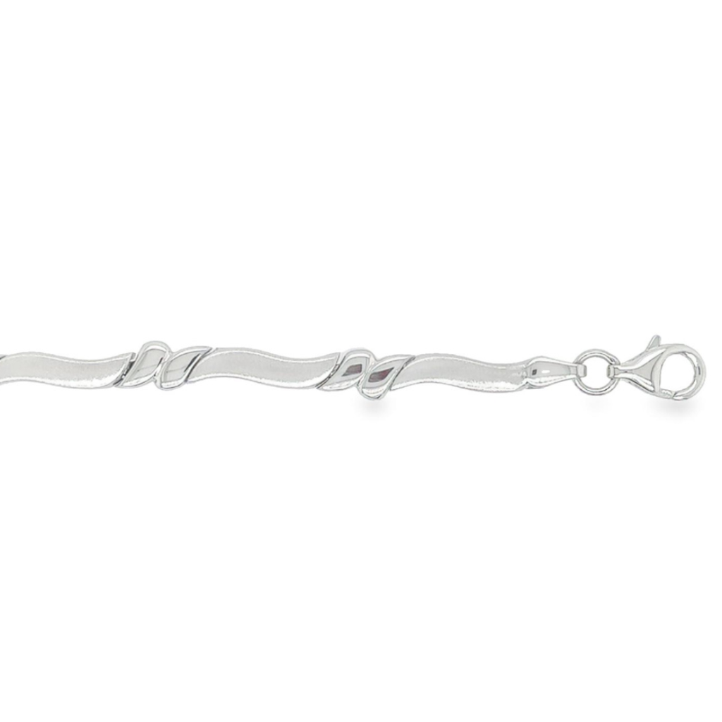 [ZC1731] Silver necklace matte/ gloss
