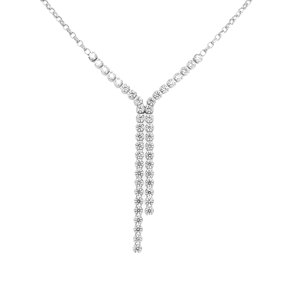 Zilveren collier met Zirkonia