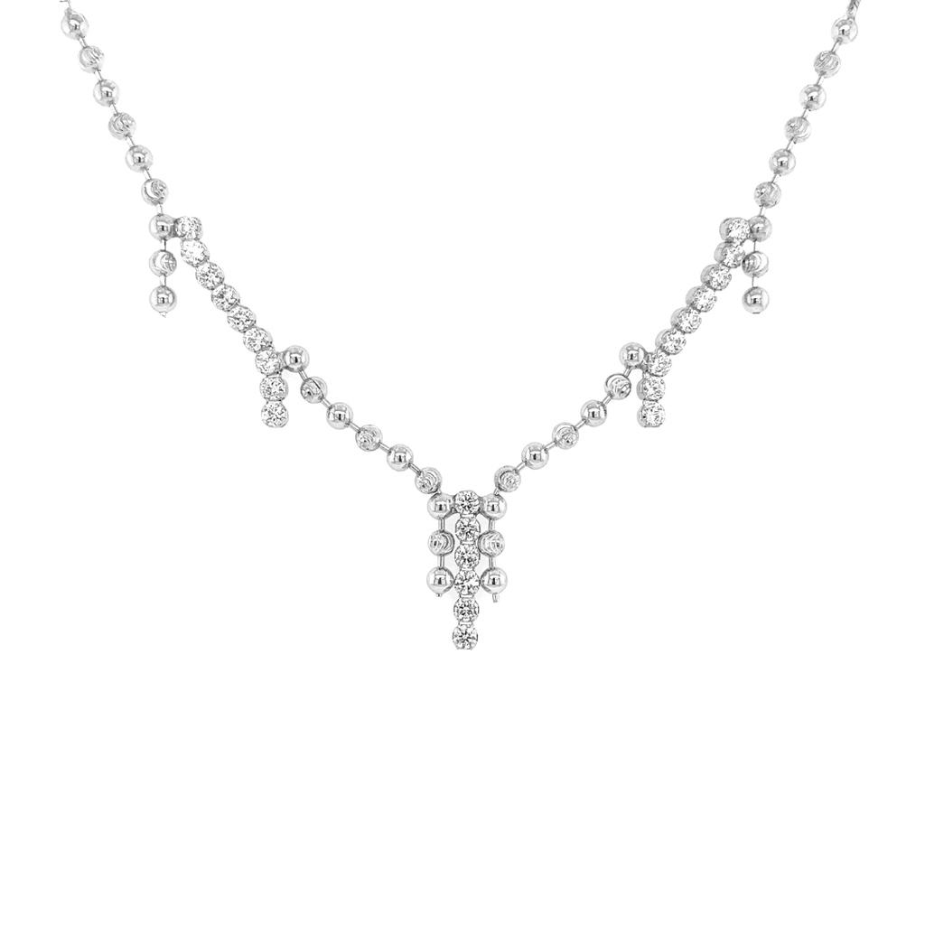[ZC1805] Silver fantasy necklace with Zirconia