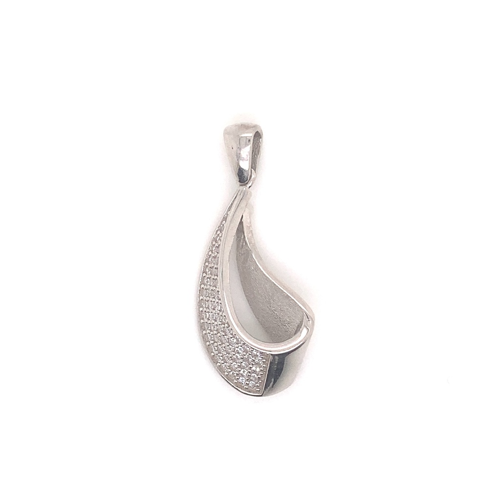 Zilveren hanger Fantasie met Zirkonia stenen