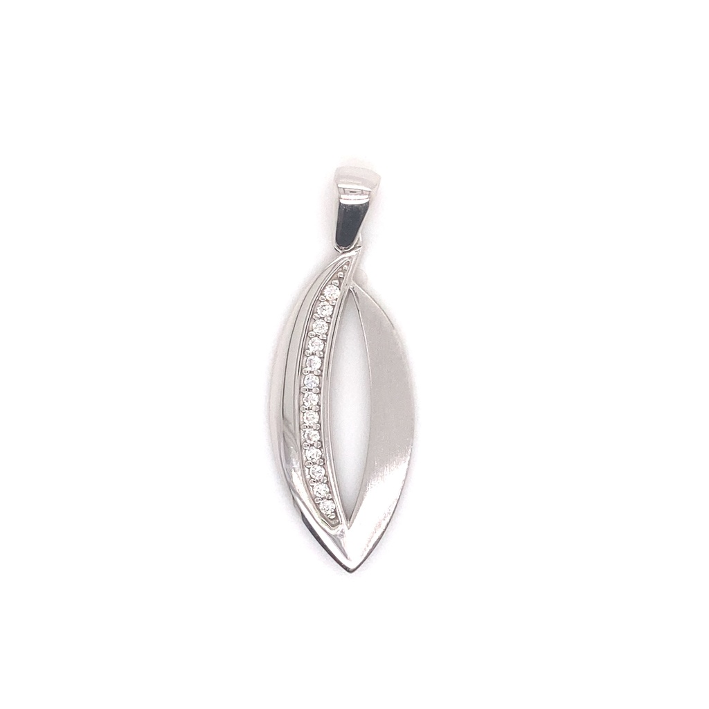 Zilveren hanger Fantasie met Zirkonia stenen