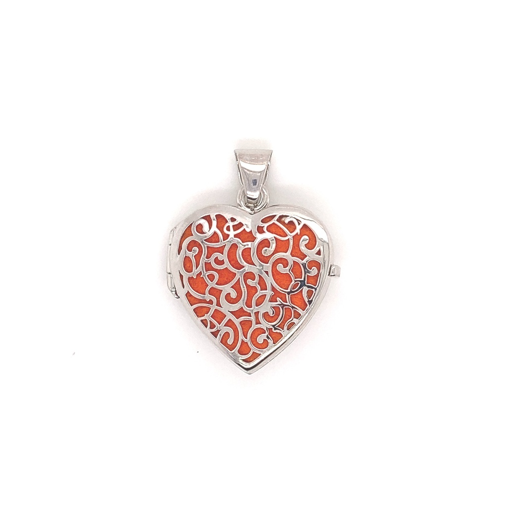 [ZH1902] Silver pendant Locket 21.3mm wide