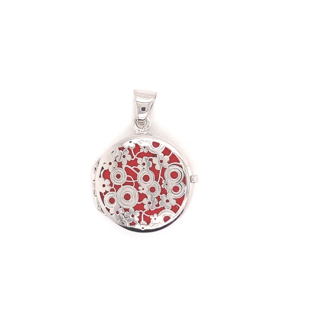 [ZH1903] Silver pendant Locket 21.5mm wide